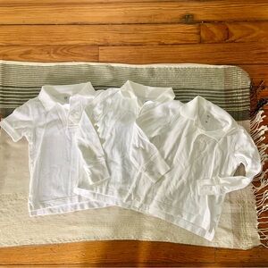 Gap White Polos Bundle, Two Long Sleeve One Short Sleeve